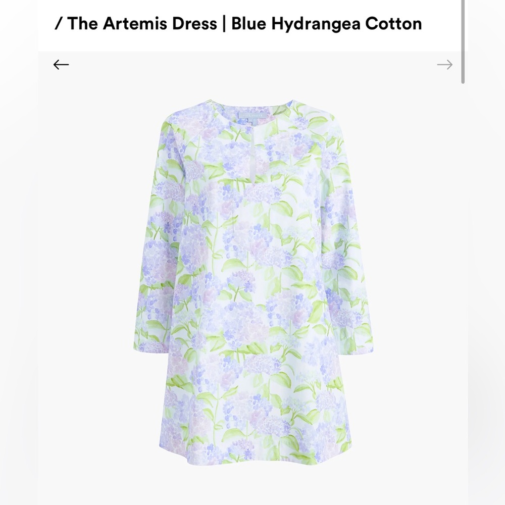 Hill House Home blue hydrangea The Artemis Dress in limited edition summer 2023